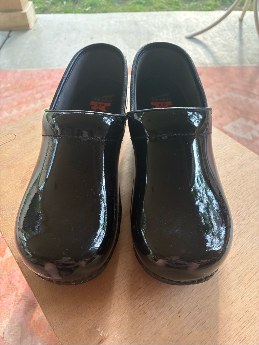 Dansko Black Patent Slip-Resistant Clog